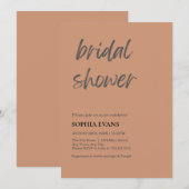 Moderne Minimalistische Antieke Messing Bruidsdouc Kaart (Voorkant / Achterkant)