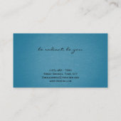 Moderne minimalistische Aqua Blauwgroen Beauty The Visitekaartje (Achterkant)