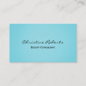 Moderne minimalistische Aqua Blauwgroen Beauty The Visitekaartje (Voorkant)
