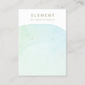 Moderne minimalistische Aqua-Waterverf die beeldsc Visitekaartje (Voorkant)