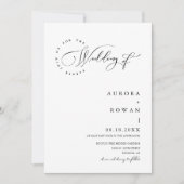 Moderne Minimalistische Arch QR Code Trouwfoto Kaart (Voorkant)