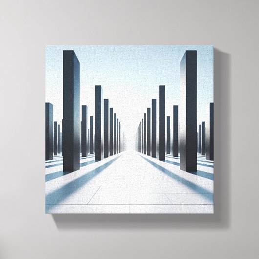 Moderne Minimalistische Architecturale Perspectief Canvas Afdruk (Voorkant)