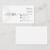 Moderne Minimalistische Architectuur Wit & Grafiet Visitekaartje (Voorkant / Achterkant)