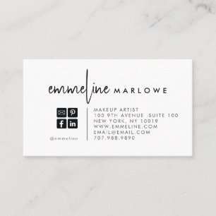 Moderne minimalistische artiest visitekaartje