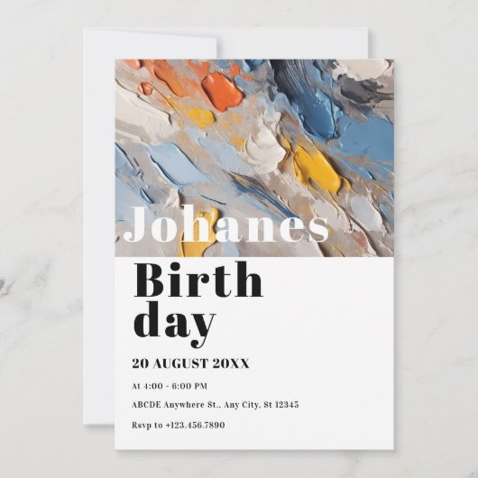 Moderne minimalistische artistieke kaart (Voorkant)