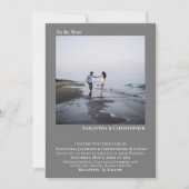 Moderne, minimalistische Artsy Simple Grey Foto We Kaart (Voorkant)