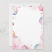 Moderne Minimalistische Astronaut Meisje's 4e Verj Kaart (Achterkant)