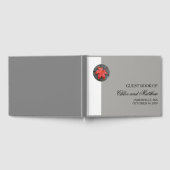 Moderne minimalistische Autum Leaf gepersonaliseer Gastenboek (Volledig)