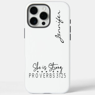 Moderne minimalistische B & W Bijbel Verse Spreuke iPhone 16 Pro Max Hoesje