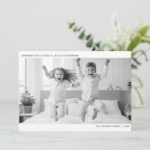 Moderne minimalistische B&W foto Feestdagenkaart (Staand voorkant)