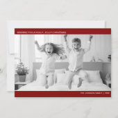 Moderne minimalistische B&W foto Feestdagenkaart (Voorkant)