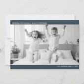 Moderne minimalistische B&W foto Feestdagenkaart (Voorkant)