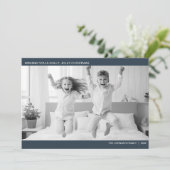 Moderne minimalistische B&W foto Feestdagenkaart (Staand voorkant)