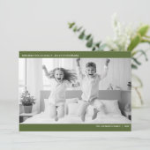 Moderne minimalistische B&W foto Feestdagenkaart (Staand voorkant)