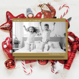 Moderne minimalistische B&W foto Feestdagenkaart