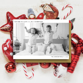 Moderne minimalistische B&W foto Feestdagenkaart