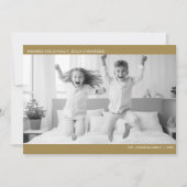 Moderne minimalistische B&W foto Feestdagenkaart (Voorkant)