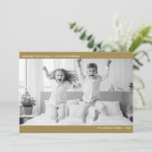 Moderne minimalistische B&W foto Feestdagenkaart (Staand voorkant)