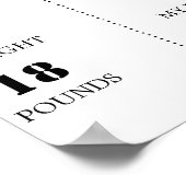 Moderne minimalistische Baby 1e verjaardag mijlpaa Poster (Hoek)