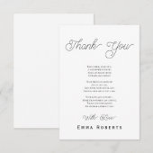 Moderne minimalistische Baby bedankkaart (Voorkant / Achterkant)