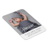 Moderne minimalistische Baby foto aandenken gesche Magneet (Rechterzijde)