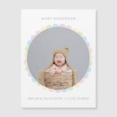 Moderne minimalistische Baby Fotoaankondiging (Voorkant)