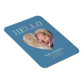 Moderne minimalistische Baby Fotoaankondiging Magneet (Rechterzijde)