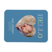 Moderne minimalistische Baby Fotoaankondiging Magneet (Horizontaal)