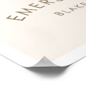 Moderne minimalistische Baby naam kwekerij Kinder  Poster (Hoek)