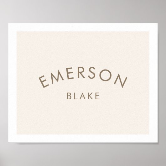 Moderne minimalistische Baby naam kwekerij Kinder  Poster (Voorkant)