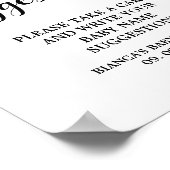 Moderne minimalistische baby namen suggesties spel poster (Hoek)