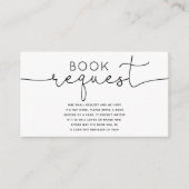 Moderne, minimalistische Baby shower Book Request  Informatiekaartje (Voorkant)