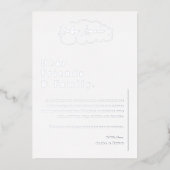 Moderne minimalistische Baby shower dank u Folie Uitnodiging (Voorkant)