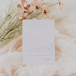 Moderne minimalistische Baby shower dank u Folie Uitnodiging