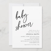 Moderne Minimalistische Baby Shower Kaart (Voorkant)