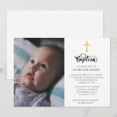 Moderne minimalistische Baby shower-uitnodiging Kaart (Voorkant / Achterkant)