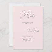 Moderne minimalistische Baby shower uitnodiging op (Voorkant)