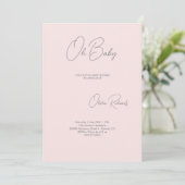 Moderne minimalistische Baby shower uitnodiging op (Staand voorkant)