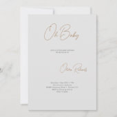 Moderne minimalistische Baby shower uitnodiging op (Voorkant)