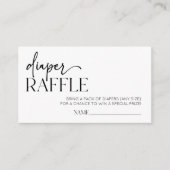 Moderne minimalistische Baby showers luier loterij Informatiekaartje (Voorkant)