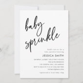 Moderne Minimalistische Baby Sprinkle Kaart (Voorkant)