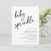 Moderne Minimalistische Baby Sprinkle Kaart (Staand voorkant)