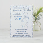 Moderne minimalistische babyshower uitnodiging  (Staand voorkant)