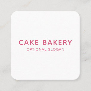 Moderne Minimalistische Bakkerij Bedrijfskaart Roz Vierkante Visitekaartje