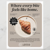 Moderne Minimalistische Bakkerij Flyer (Voorkant)