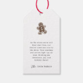 Moderne minimalistische bakkerij vakantie dank u cadeaulabel (Voorkant)