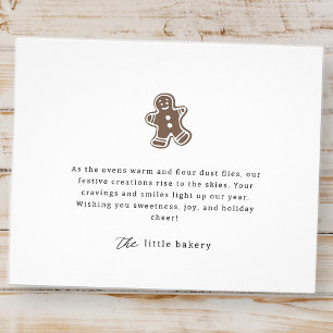 Moderne minimalistische bakkerij vakantie dank u flyer