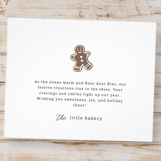 Moderne minimalistische bakkerij vakantie dank u flyer