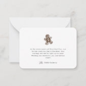 Moderne minimalistische bakkerij vakantie dank u notitiekaartje (Voorkant)