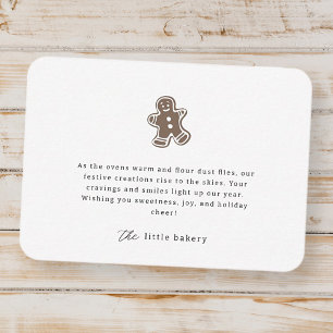 Moderne minimalistische bakkerij vakantie dank u notitiekaartje